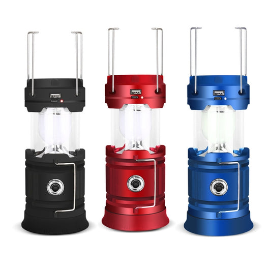 5803 Solar Camping Lamp Outdoor LED Emergency Portable Light Support USB Output, Solar + USB