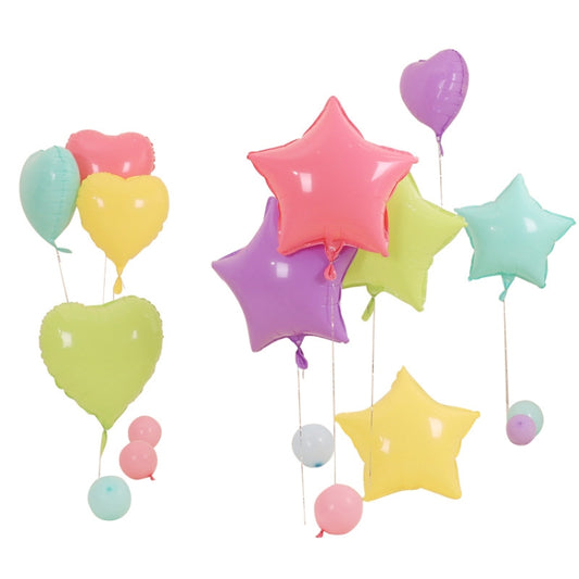20 PCS Macaron Aluminum Film Balloons Birthday Wedding Party Supplies Random Style Color Delivery, Macaron Aluminum Film Balloons