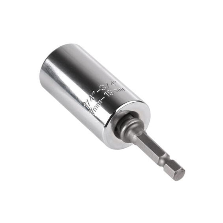7-19mm socket sleeve adapter with hex bit, metal wrench head set