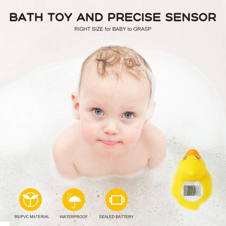 Duck-shaped waterproof bath thermometer with LCD temperature display