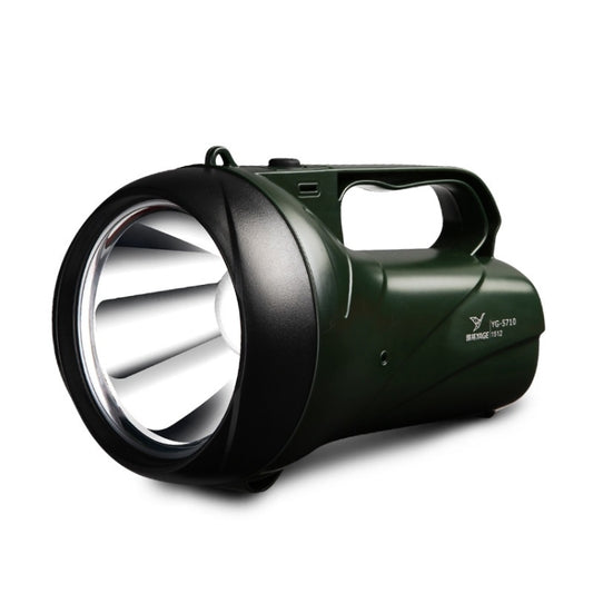 Green LED glare flashlight with black front bezel and wide reflector lens