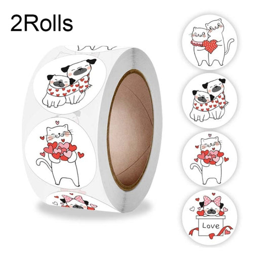 2 Rolls K-92 Animal Seal Sticker Gift Decoration Label, K-92 Sticker