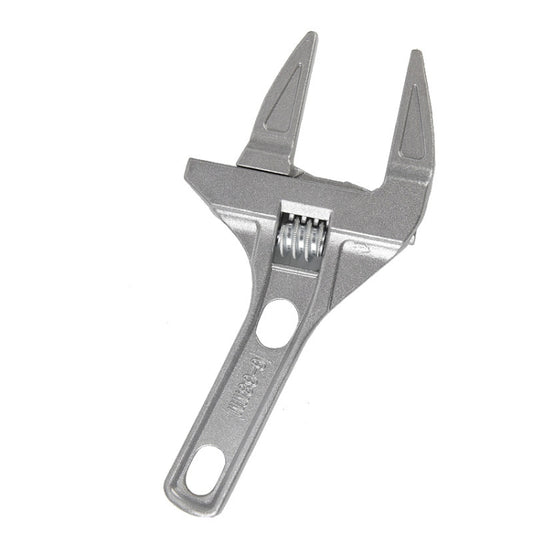 Aluminum adjustable open-jaw wrench with worm gear for wide plumbing hardware