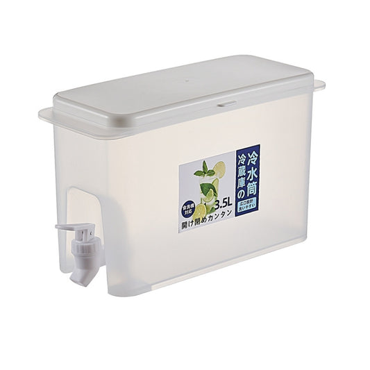 Household Cold Water Bottle With Faucet Refrigerator Fruit Teapot Summer Water Bucket, 3.5L Cold Water Bottle