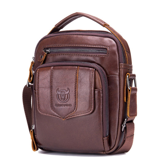 BUFF CAPTAIN 777 Men Leather Shoulder Bag First-Layer Cowhide Retro Large Capacity Satchel