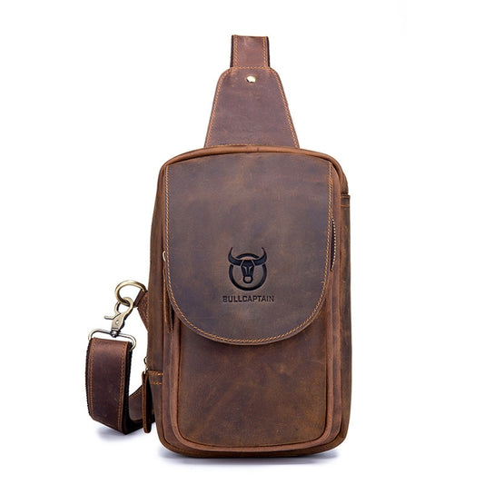 BUFF CAPTAIN 133 Men Leather Retro Shoulder Bag Diagonal Leather Bag, 133