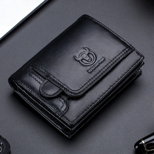 BUFF CAPTAIN 037 First-Layer Cowhide Men Leather Wallet Multi-Function Driver License Coin Purse