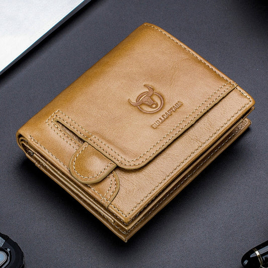BUFF CAPTAIN 037 First-Layer Cowhide Men Leather Wallet Multi-Function Driver License Coin Purse