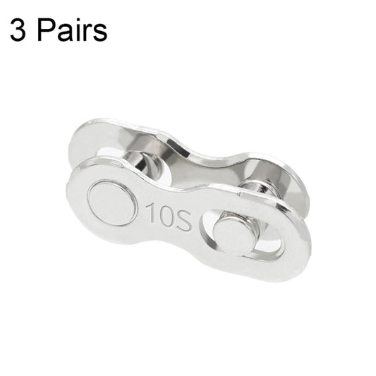 Bicycle chain quick release connector, silver, marked 10S