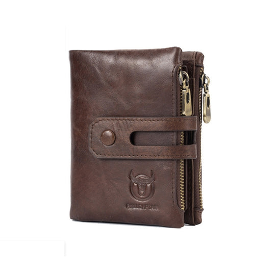 BUFF CAPTAIN 021 Leather Men Vertical Wallet Short Multi-Function Wallet