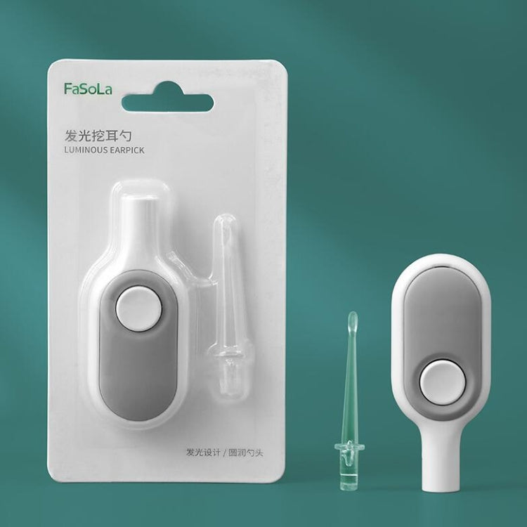 Fasola illuminated ear picker set in blister pack with white ear picker