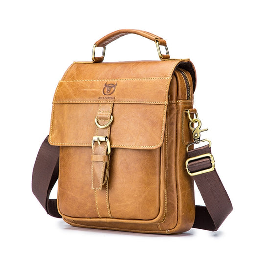 BUFF CAPTAIN 302 First-Layer Cowhide Men Casual Shoulder Bag Leather Retro Briefcase