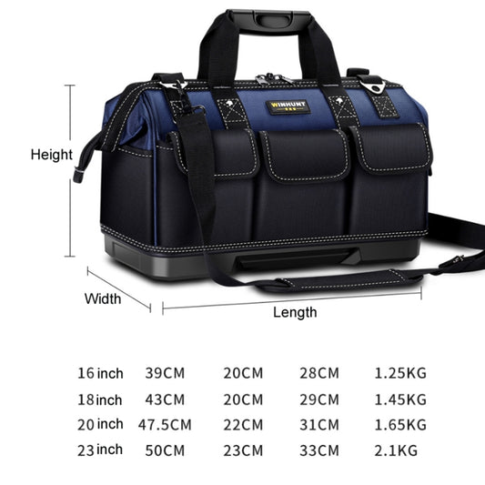 WINHUNT Multi-Function Hardware Repair Tool Canvas Bag, Plastic Bottom 20 inch