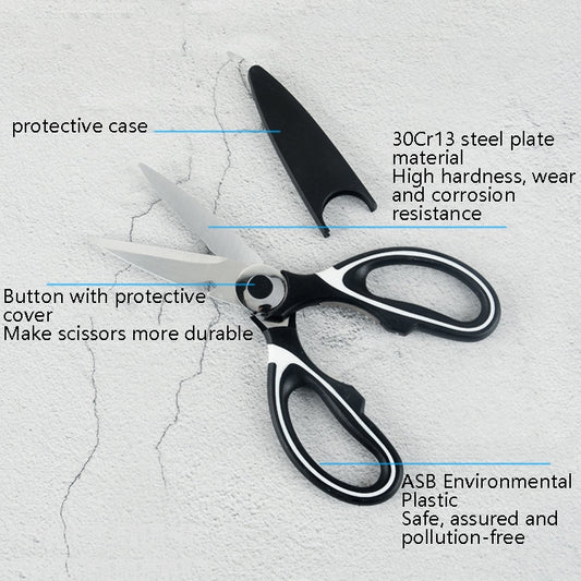 4 PCS Kitchen Scissors Multi-Function Home Stainless Steel Scissors, 4 in 1 Kitchen Scissors