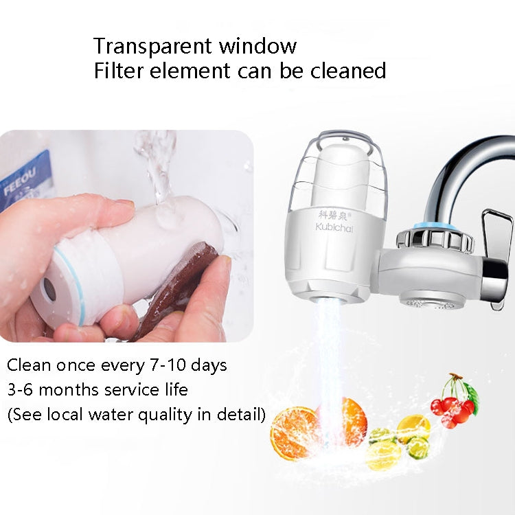 White faucet water purifier with transparent window filter element for cleaning