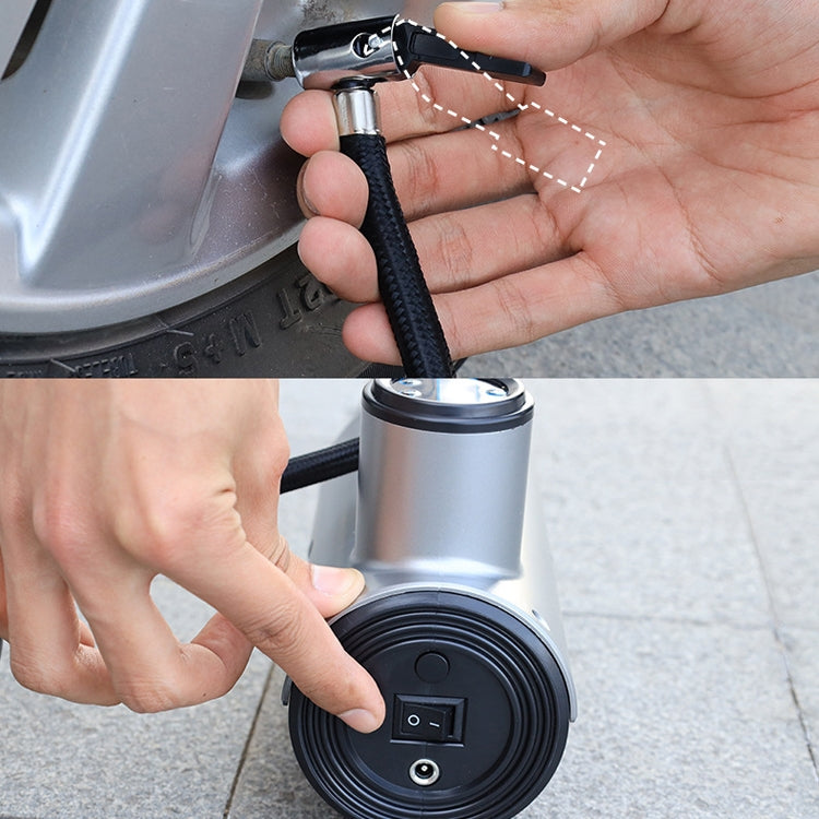 Car Inflatable Pump Portable Small Automotive Tire Refiner Pump, Style:, Wired Pointer With Lamp, Wired Digital Display With Lamp, Wireless Pointer With Lamp, Wireless Digital Display With Lamp, Wired Pointer Without Light