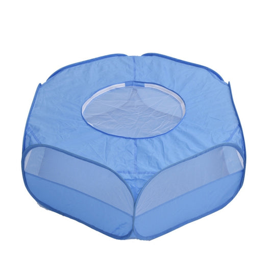 Folded Small Pet Fence Outdoor Workout Game Crawling Small Animal Tent, Specification:, With Cover and Side Cloth (Black), With Cover and Side Cloth (Blue), With Side Cloth (Black), With Side Cloth (Blue)
