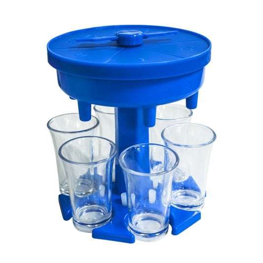 6 Cups Wine Dispenser Automatic Diversion Wine Pourer With Game Turntable, Style:, Round Pink with Transparent Cup, Round Pink with Color Cup, Round Blue with Transparent Cup, Round Blue with Color Cup, Round Gray with Transparent Cup