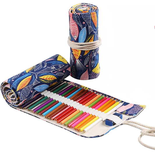 Handmade Canvas Pen Curtain Large-Capacity Pencil Case For Boys And Girls Color Pencil Sketch Stationery Box, 12 Holes, 24 Holes, 36 Holes, 2 PCS 36 Holes, 48 Holes, 72 Holes, 2 PCS 24 Holes