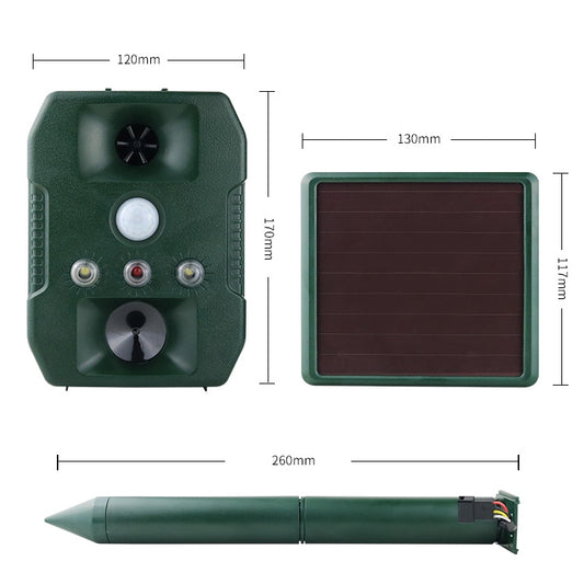 Ultrasonic Mouse Repeller Solar Outdoor Animal Repeller, Ultrasonic Animal Repeller
