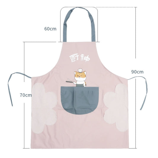 Home Kitchen Waterproof And Oil-Proof Apron Cute Cooking Work Apron, Colour: Foodie Light Pink (Ordinary), Foodie Light Pink (Ordinary), Foodie Water Blue (Ordinary), Chef Light Pink (Ordinary), Chef Water Blue (Ordinary), Foodie Light Pink (Hand Wipe)...