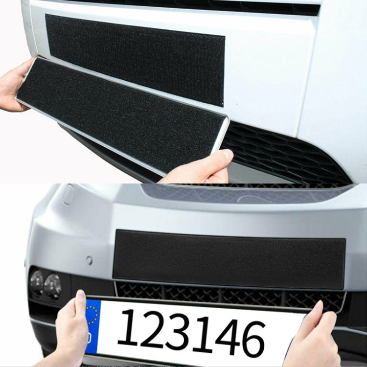 Car License Plate Hook And Loop Fastener High Temperature Resistance Polyester Double-Sided Fixed Stickers, 100x500mm