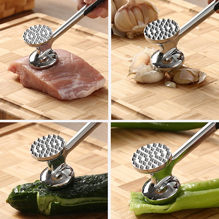 Meat tenderizer hammer tenderizing meat and vegetables with spiked rolling heads