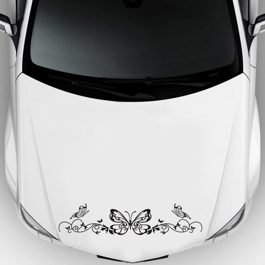 D-347 Butterfly Note Car Sticker Sheet Music Waist Line Body Sticker, D-347
