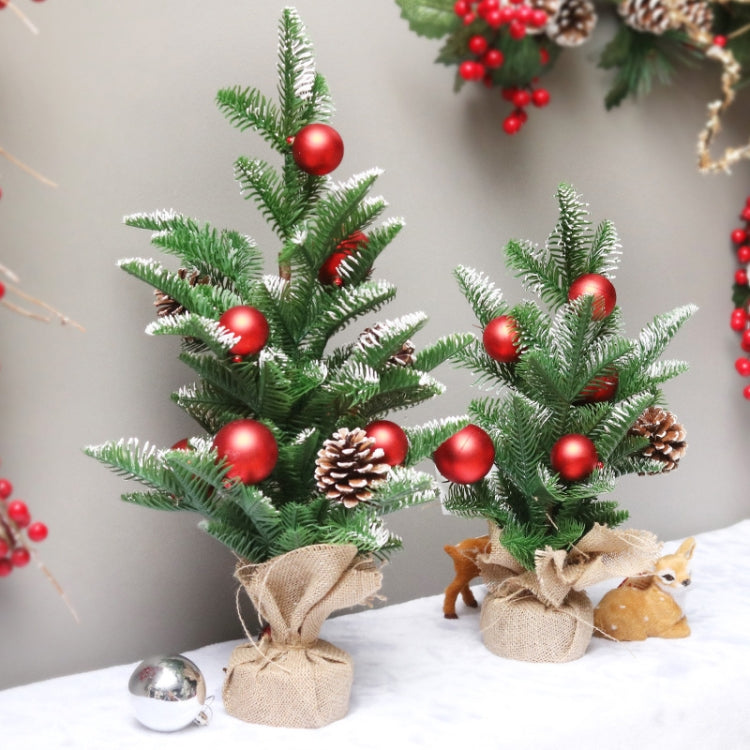 SYCT74 Christmas Decorations White PE Red Fruit Mini Christmas Tree, 40cm