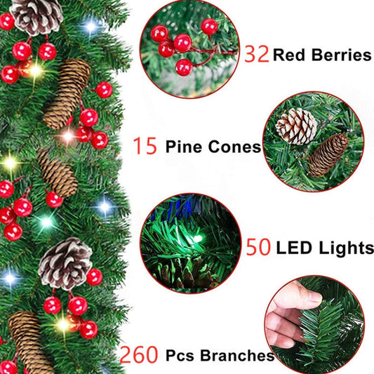 270cm PVC Christmas Decoration Rattan Mall Bar Door Hanging Decoration, Rattan Mall Bar Door Hanging
