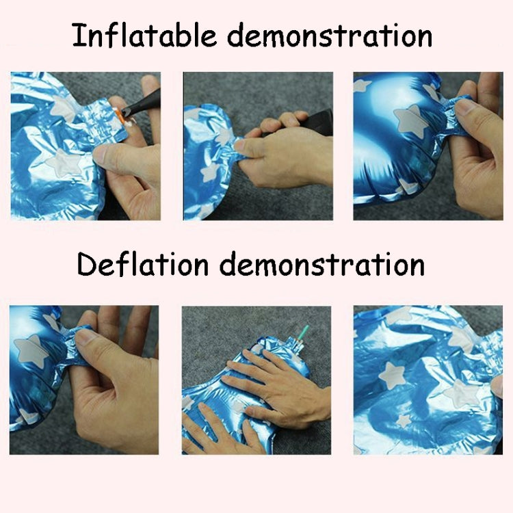 12-inch mermaid tail latex balloon, shiny blue foil tail shape