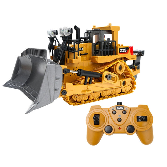 2.4G Remote Control Nine-Channel Crawler Heavy Bulldozer Children Remote Control Toy Alloy Excavator, 1031 Alloy Excavator