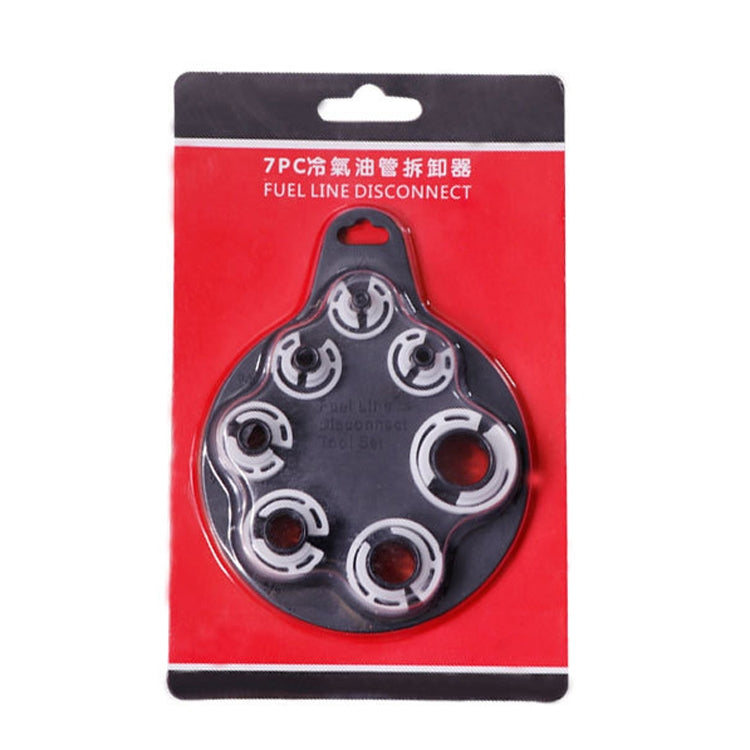 Car A/C repair tool set package, red blister card with tool accessory graphic