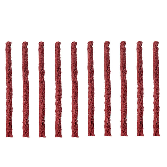 Red tire repair strips, short puncture sealing strands