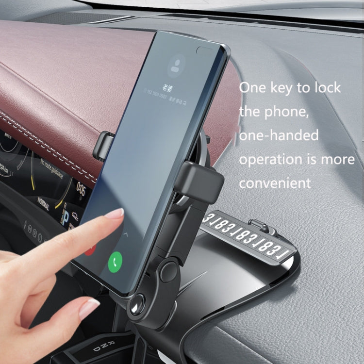 ZJ088 Car Mobile Phone Bracket Car Central Control Instrument Panel Rearview Mirror Multifunctional AR Navigation Bracket, Black, Pink, Green
