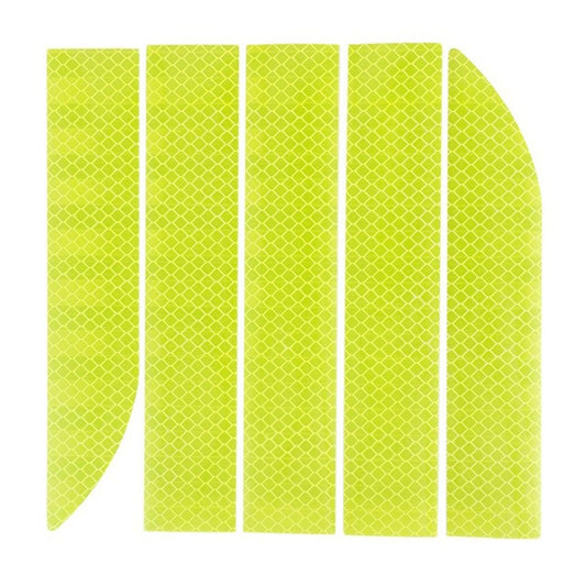5 Sets Car Trunk Reflective Decorative Strip Anti-Scratch Car Tail Warning Decorative Stickers, Fluorescent Yellow, Red, Blue, Yellow, White