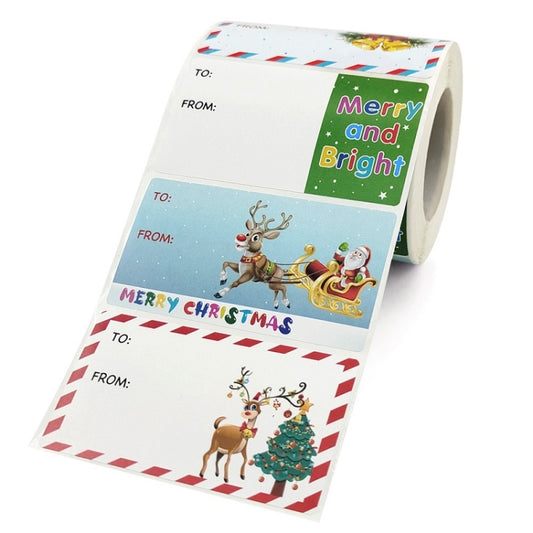 Christmas Decoration Roll Sticker Gift Bag Self-Adhesive Sealing Sticker, A-387