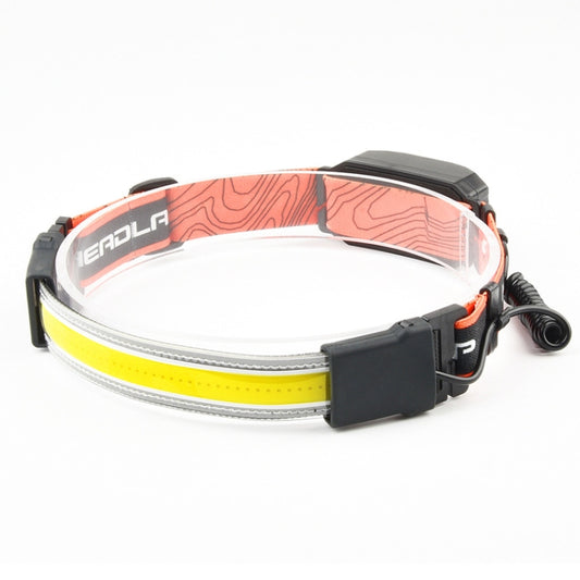 Large Flush COB Headlight Outdoor Camping SMD Headlight, Style:, Rechargeable, Dry Battery, Rechargeable+4 Buckles