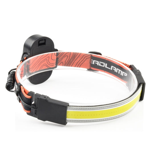 Large Flush COB Headlight Outdoor Camping SMD Headlight, Style:, Rechargeable, Dry Battery, Rechargeable+4 Buckles