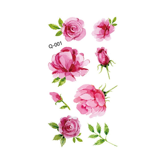 50 PCS Literary Small Fresh Flower Tattoo Sticker Rose Waterproof Lasting Arm Sticker, Q-001, Q-002, Q-003, Q-012, Q-016, Q-017, Q-019, Q-022, Q-025, Q-029, Q-031, Q-032