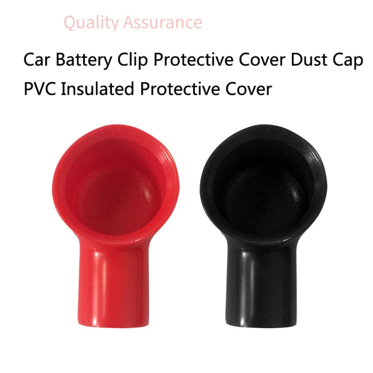 Car battery clip dust caps, red and black pair of PVC insulating covers