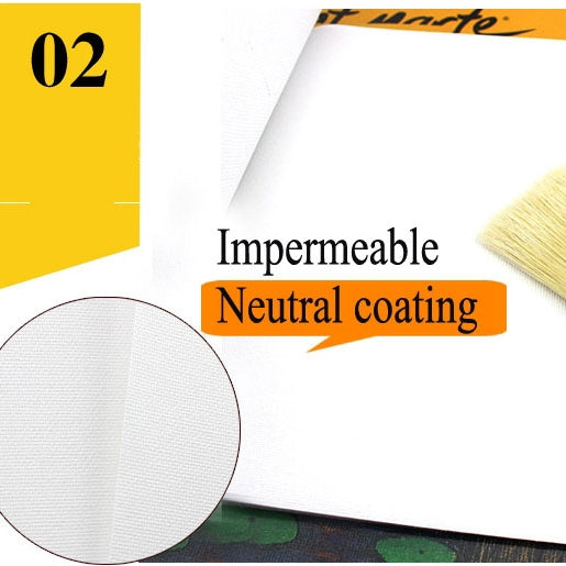 Canvas paper sheet with neutral coating, close-up texture for oil acrylic painting