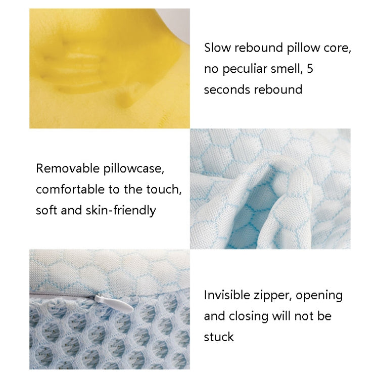 Removable-style pillow cover detail with breathable mesh and zipper track