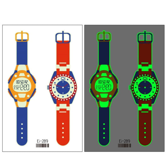 20 PCS Children Waterproof Luminous Cartoon Watch Tattoo Stickers, Ei-289, EI-290, Ei-291, EI-292, Ei-293, Ei-294, Ei-295, Ei-296, Ei-297, Ei-298, Ei-299, EI-300