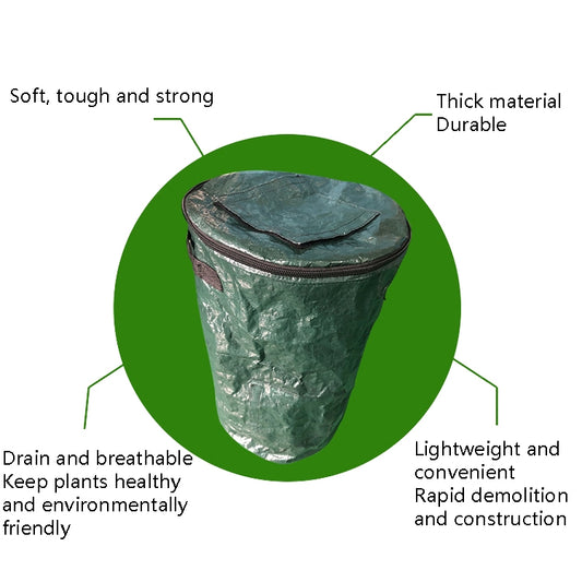 Sealing Probiotics Fermentation Garden Horticulture Tree Leaf Bag Compost Bag, Medium Lid With Window, Large Lid With Window