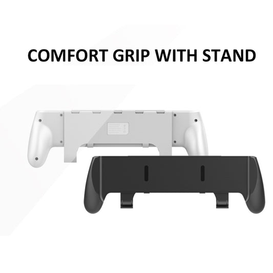 White grip case with kickstand base and front support rails