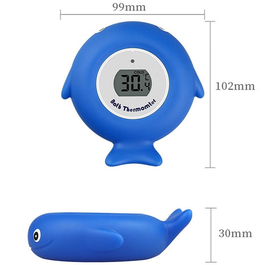 2 PCS Little Fish Baby Bath Electronic Thermometer Bathtub Pool Water Thermometer, Blue, Pink