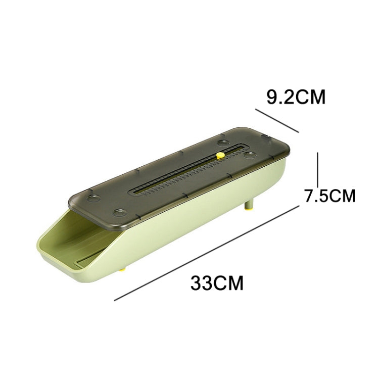 Green egg storage box dimensions: 33cm L, 9.2cm W, 7.5cm H