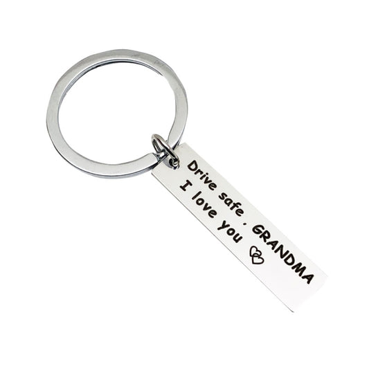 10 PCS C1010 Drive Safe Stainless Steel Tag Keychain, 10x40mm