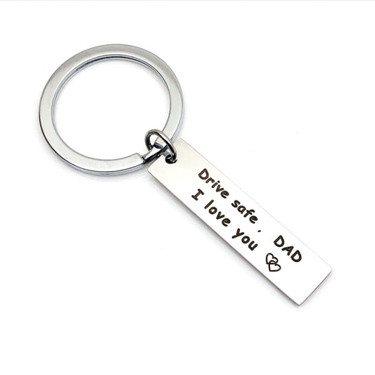 10 PCS C1010 Drive Safe Stainless Steel Tag Keychain, 10x40mm